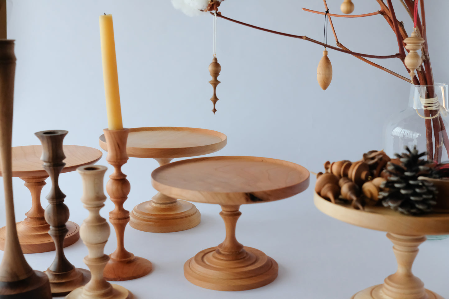 Candle holder  Maple  Iron Mordanting　(Shipping incl.)