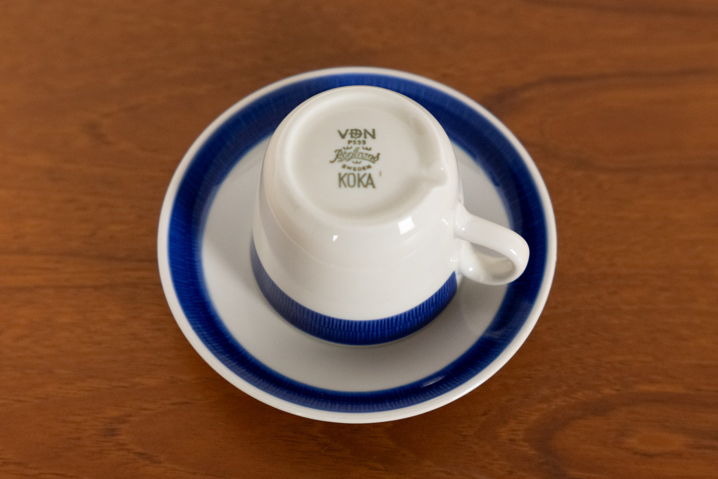 Cup & Saucer   　Rörstrand　　KOKA Blå　(Shipping incl.)